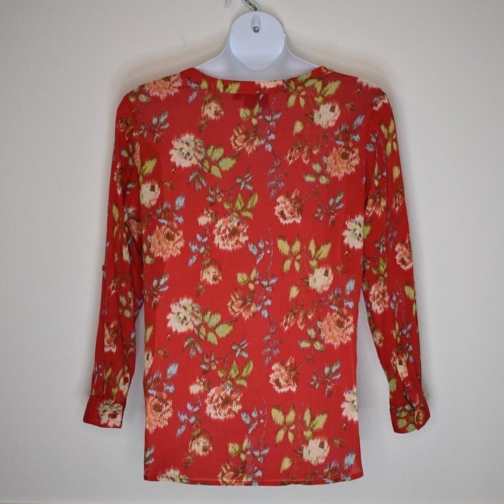 Pendleton Floral Blouse Sz XL 100% Cotton Peasant Cottagecore Whimsygoth - Picture 7 of 15